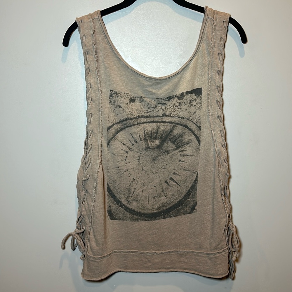 We the Free gray side ties tank top